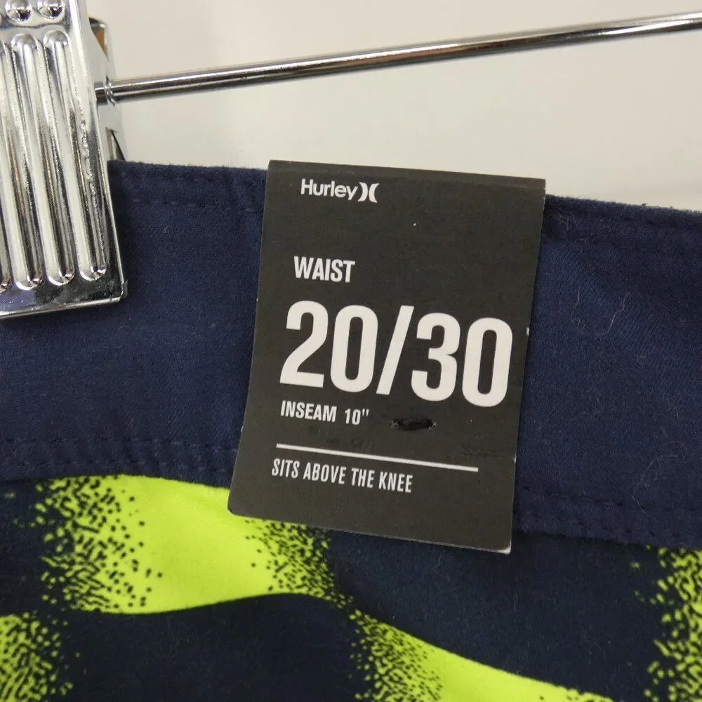 NWT Hurley Obsidian Check Board Shorts Size 20/30
